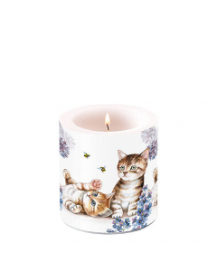 Candle small Cats and bees