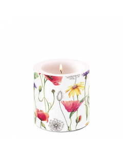 Candle small Poppy meadow