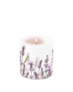 Candle small Lavender shades white