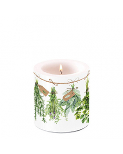 Candle small Fresh herbs