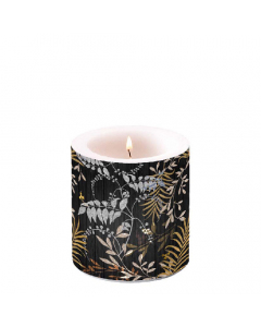 Candle small Luxury leaves black