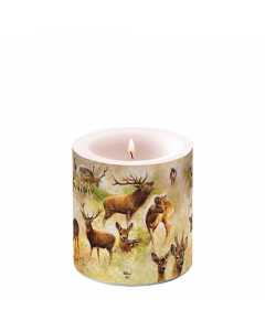 Candle small Collage of deers