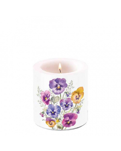 Candle small Pansies
