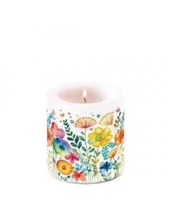 Candle small Vibrant spring white