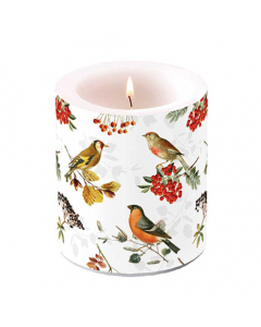 Candle medium Autumn birds