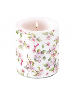 Candle medium Spring blossom white