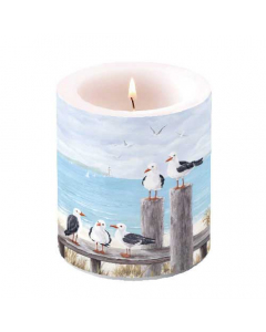 Candle medium Seagulls on the dock