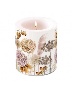 Candle medium Dried flowers