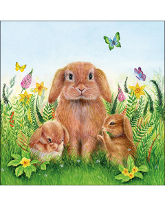 Napkin 33 Rabbit family FSC Mix