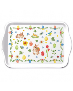 Tray melamine 13x21 cm Easter collage