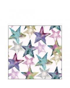 Napkin 25 Watercolour stars FSC Mix
