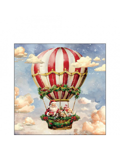 Napkin 25 Santa's air balloon FSC Mix