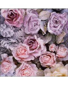 Napkin 33 Winter roses FSC Mix