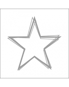 Napkin 33 Star outline silver FSC Mix