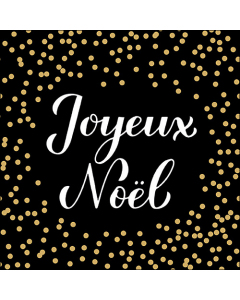 Napkin 33 Joyeux Noël black/gold FSC Mix