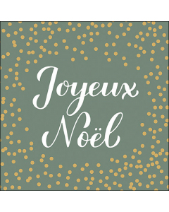 Napkin 33 Joyeux Noël sage/gold FSC Mix