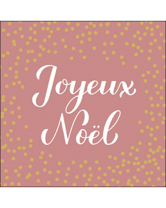 Napkin 33 Joyeux Noël rose/gold FSC Mix
