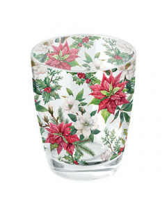 Water glass 0.25 L Christmas florals