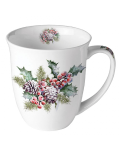 Mug 0.4 L Holly and berries