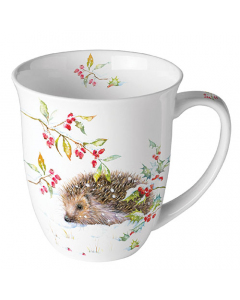 Mug 0.4 L Hedgehog in winter