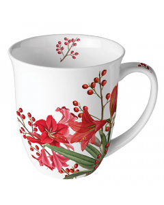 Mug 0.4 L Christmasbouquet white