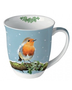 Mug 0.4 L Robin on branch