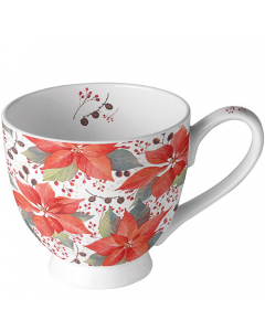 Mug 0.45 L Poinsettia and berries