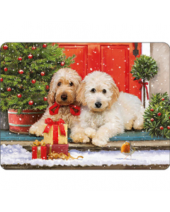 Placemat Dogs at the door