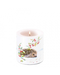 Candle small Hedgehog in winter