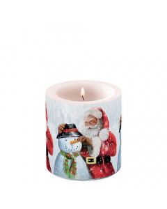 Candle small Santa and snowman