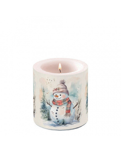 Candle small Snowman in nature