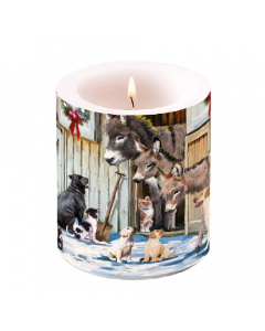 Candle medium Animal friends