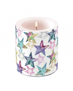Candle medium Watercolour stars