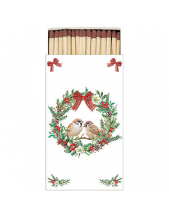 Matches Sparrows in wreath
