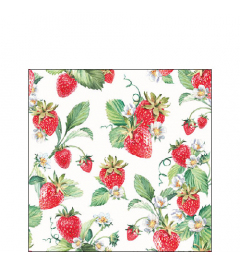 Napkin 25 Garden strawberries FSC Mix