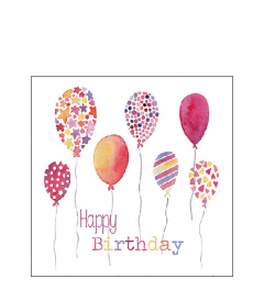 Napkin 25 Birthday balloons FSC Mix