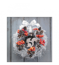 Napkin 25 Squirrel in wreath FSC Mix