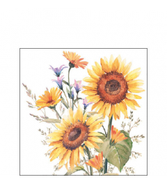 Napkin 25 Sunflowers FSC Mix