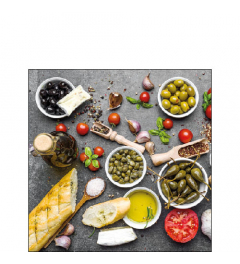 Napkin 25 Mediterranean food FSC Mix