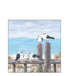 Napkin 25 Seagulls on the dock FSC Mix