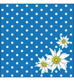 Napkin 33 Edelweiss dots blue FSC Mix
