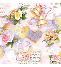 Napkin 33 Wedding bells rose FSC Mix