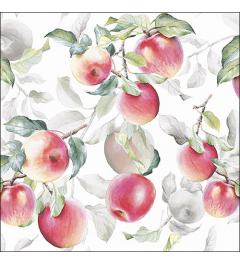 Napkin 33 Fresh apples white FSC Mix
