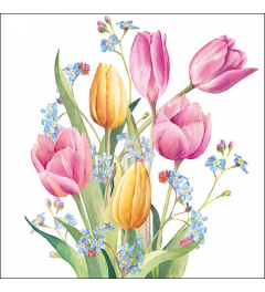 Napkin 33 Tulips bouquet FSC Mix