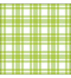 Napkin 33 Checkered pattern green FSC Mix