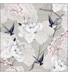 Napkin 33 Oriental flowers grey FSC Mix