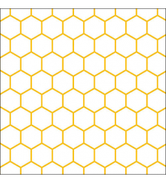 Napkin 33 Hexagon yellow FSC Mix