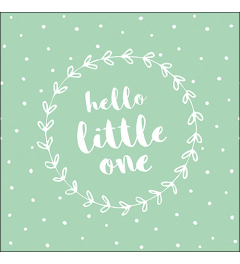 Napkin 33 Hello little one green FSC Mix