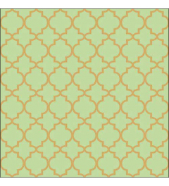 Napkin 33 Ogee gold/green FSC Mix