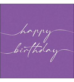 Napkin 33 Birthday note white/purple FSC Mix